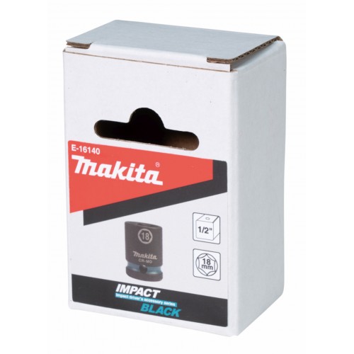 Makita E-16140 Steckschlüssel 1/2", Vierkant, IMPACT BLACK, 18mm